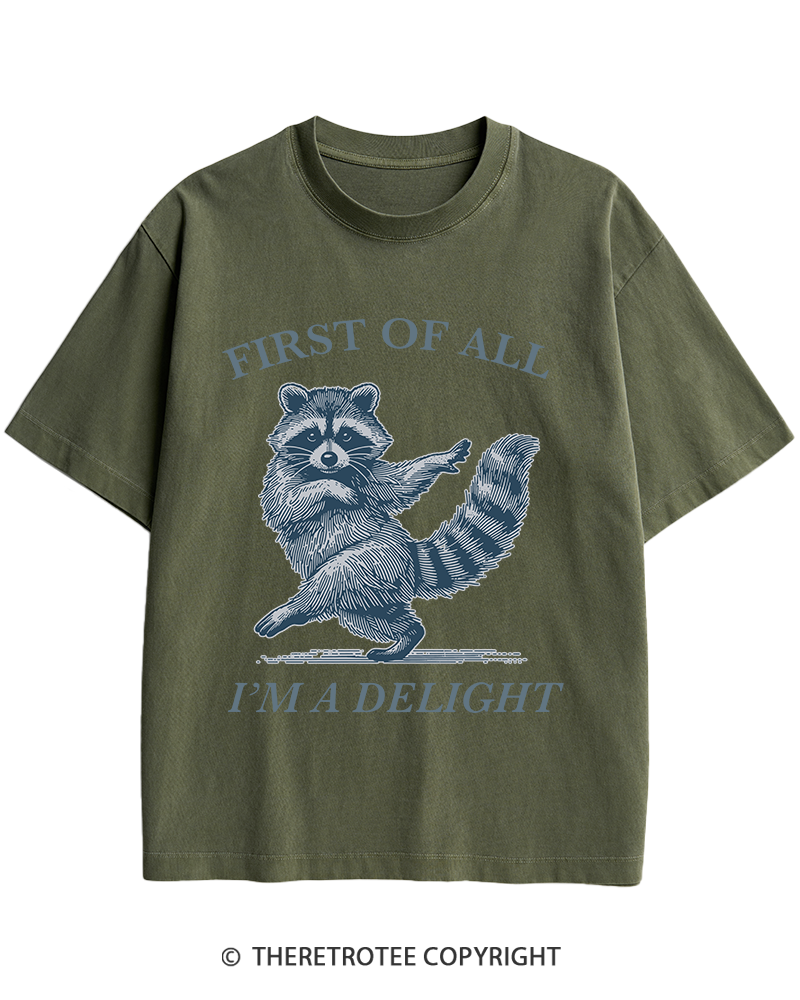 TheRetroTee  First Of All, I'm A Delight 1980s Heavy Cotton T-Shirt