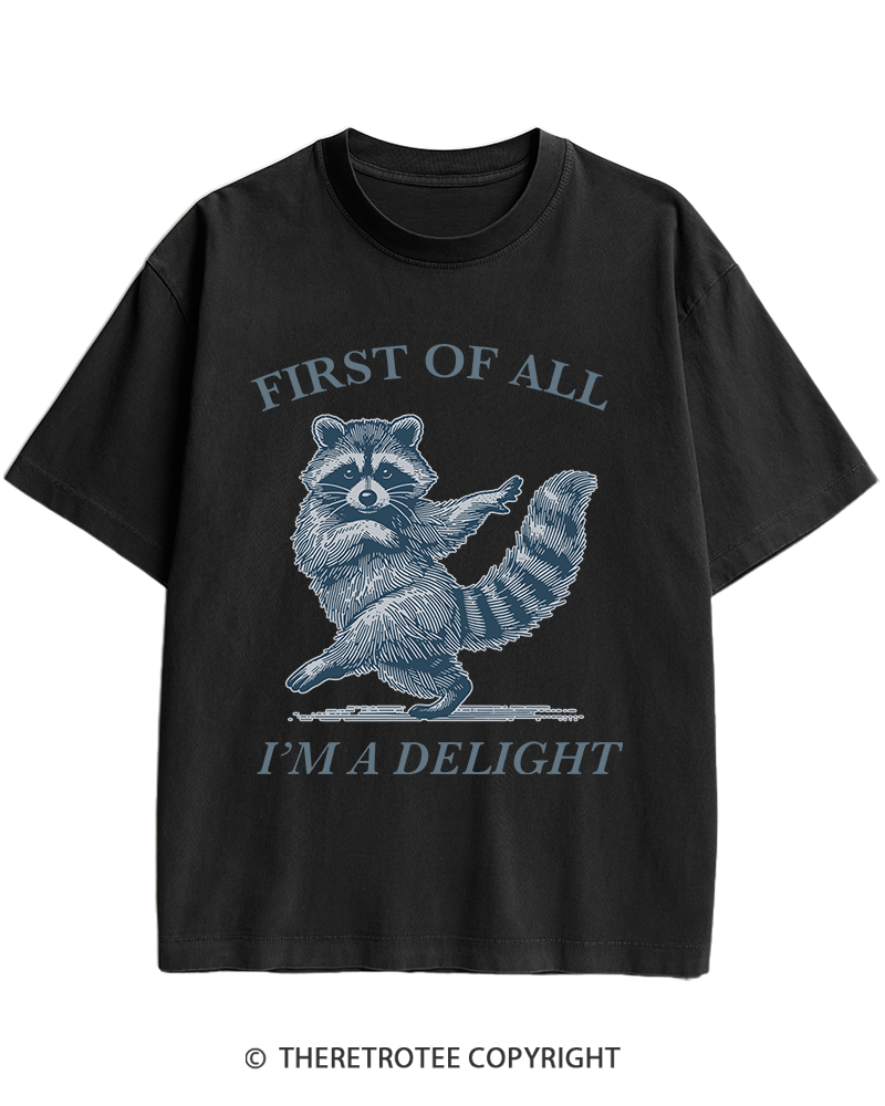 TheRetroTee  First Of All, I'm A Delight 1980s Heavy Cotton T-Shirt