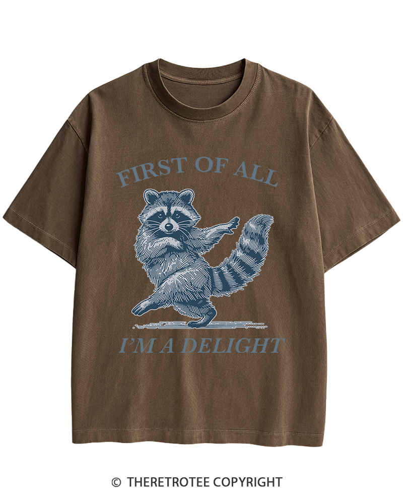 TheRetroTee  First Of All, I'm A Delight 1980s Heavy Cotton T-Shirt