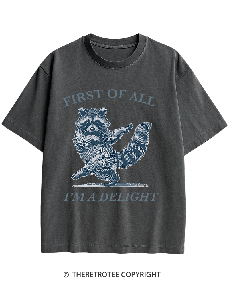 TheRetroTee  First Of All, I'm A Delight 1980s Heavy Cotton T-Shirt