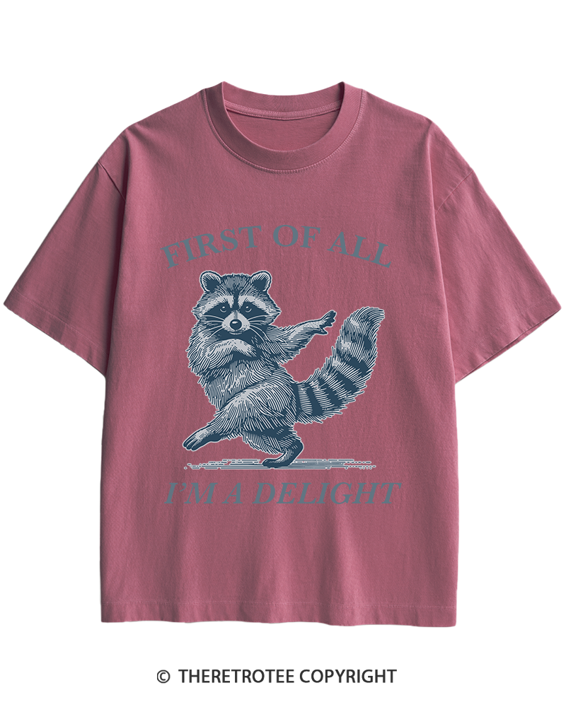 TheRetroTee  First Of All, I'm A Delight 1980s Heavy Cotton T-Shirt