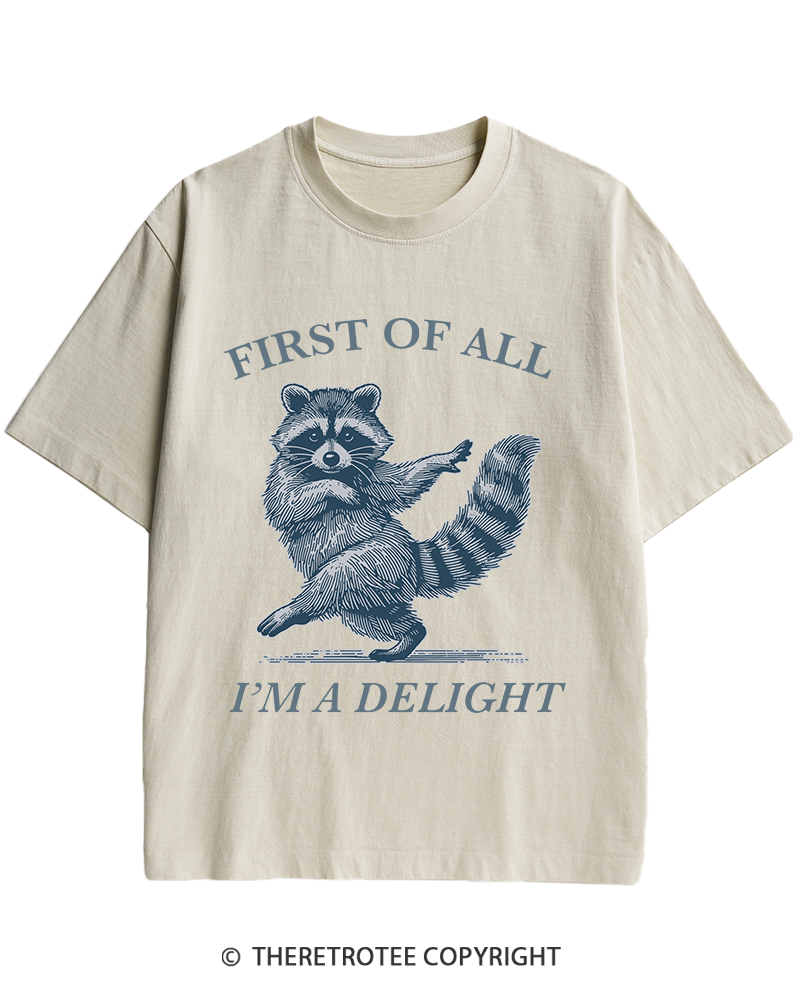 TheRetroTee  First Of All, I'm A Delight 1980s Heavy Cotton T-Shirt