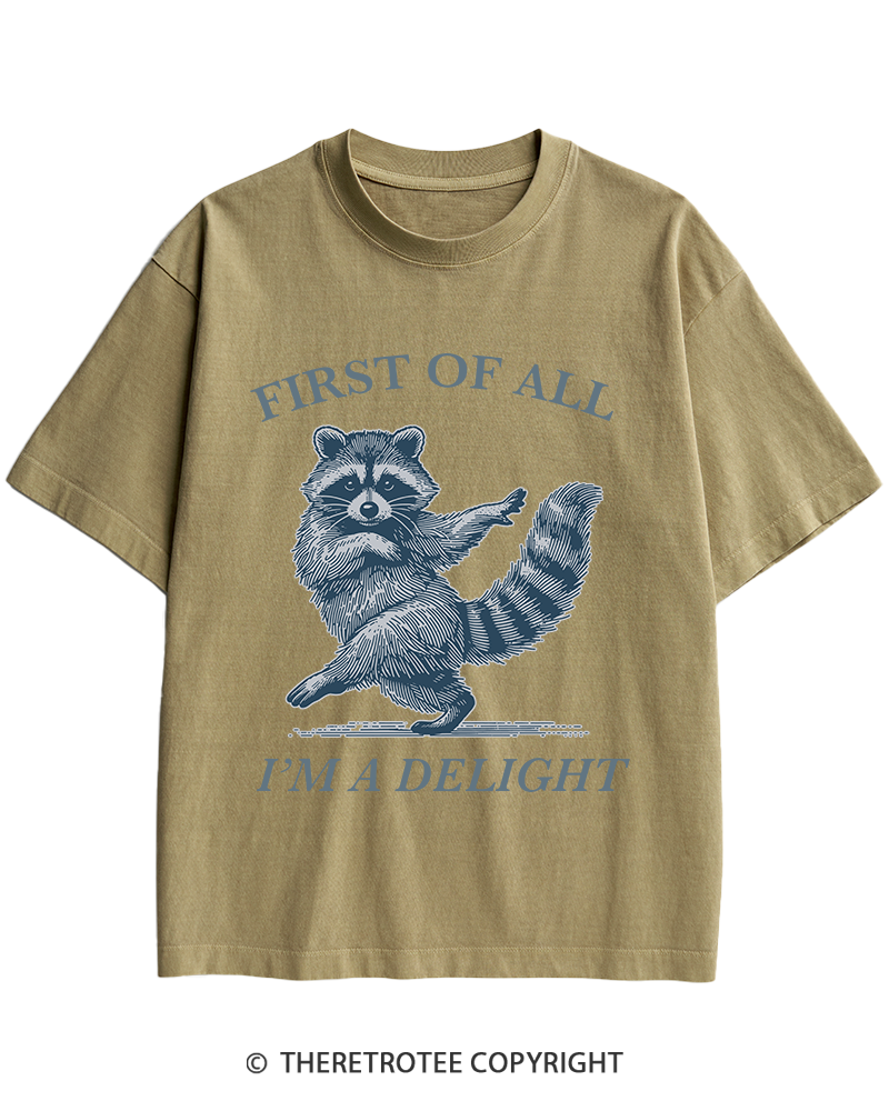 TheRetroTee  First Of All, I'm A Delight 1980s Heavy Cotton T-Shirt