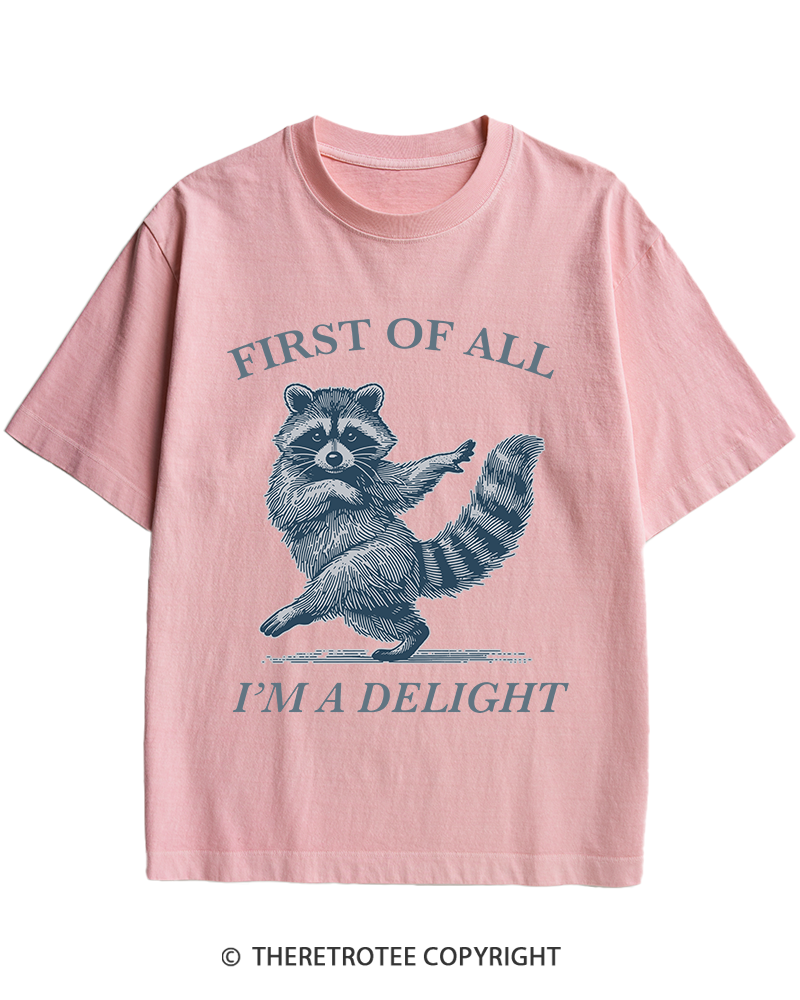 TheRetroTee  First Of All, I'm A Delight 1980s Heavy Cotton T-Shirt