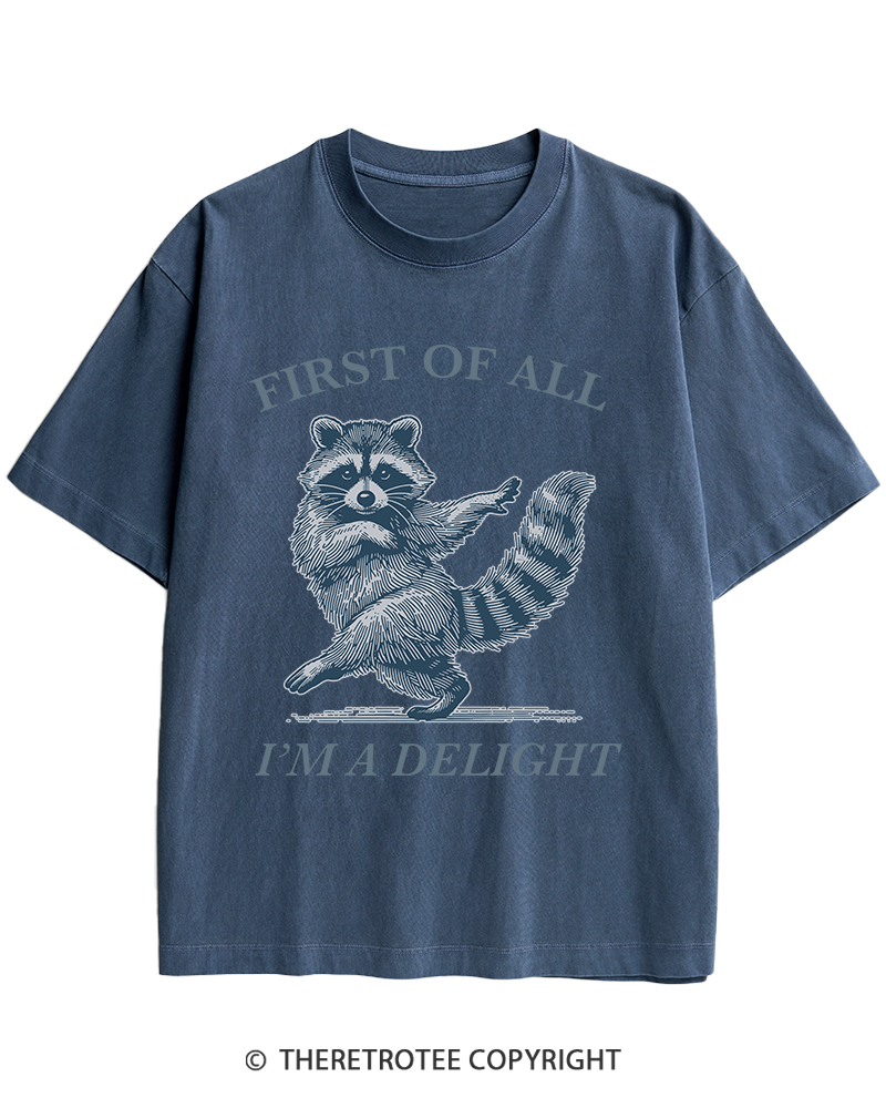 TheRetroTee  First Of All, I'm A Delight 1980s Heavy Cotton T-Shirt