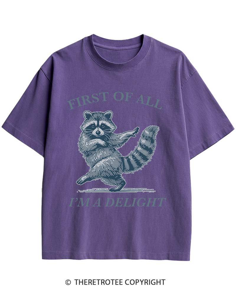 TheRetroTee  First Of All, I'm A Delight 1980s Heavy Cotton T-Shirt