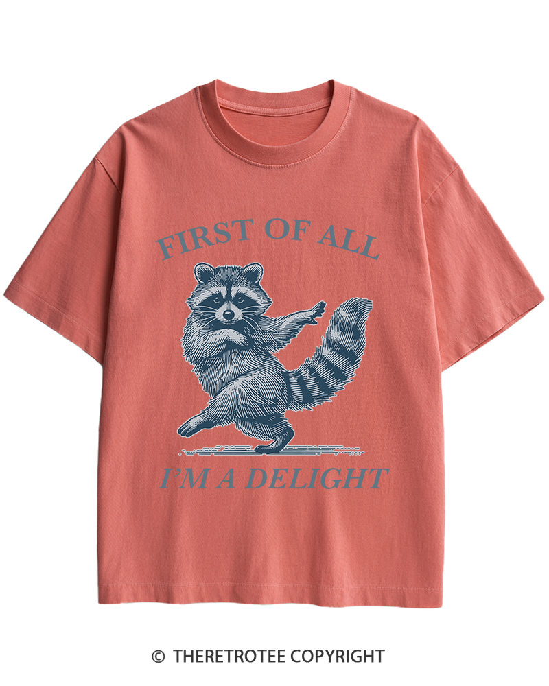 TheRetroTee  First Of All, I'm A Delight 1980s Heavy Cotton T-Shirt