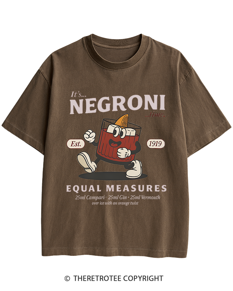 TheRetroTee Negroni Cocktail Heavy Cotton T-Shirt