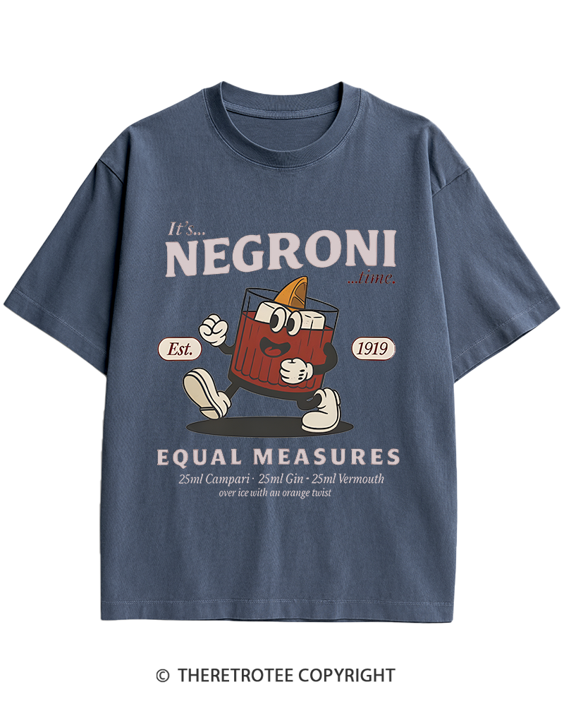 TheRetroTee Negroni Cocktail Heavy Cotton T-Shirt