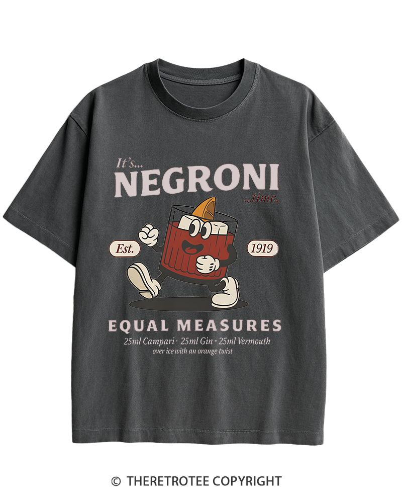 TheRetroTee Negroni Cocktail Heavy Cotton T-Shirt