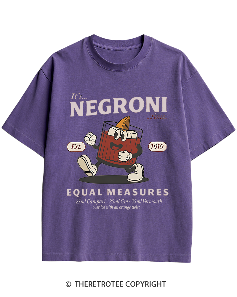 TheRetroTee Negroni Cocktail Heavy Cotton T-Shirt