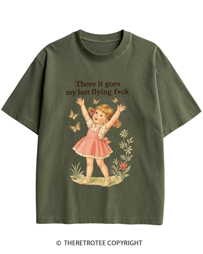TheRetroTee There It Goes My Last Flying Fck 1950s Heavy Cotton T-Shirt