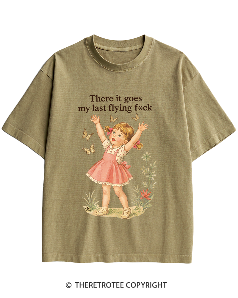 TheRetroTee There It Goes My Last Flying Fck 1950s Heavy Cotton T-Shirt
