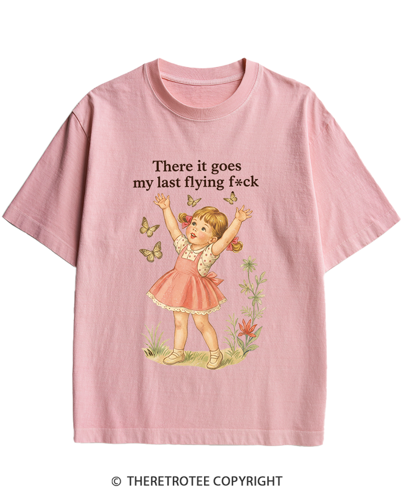 TheRetroTee There It Goes My Last Flying Fck 1950s Heavy Cotton T-Shirt