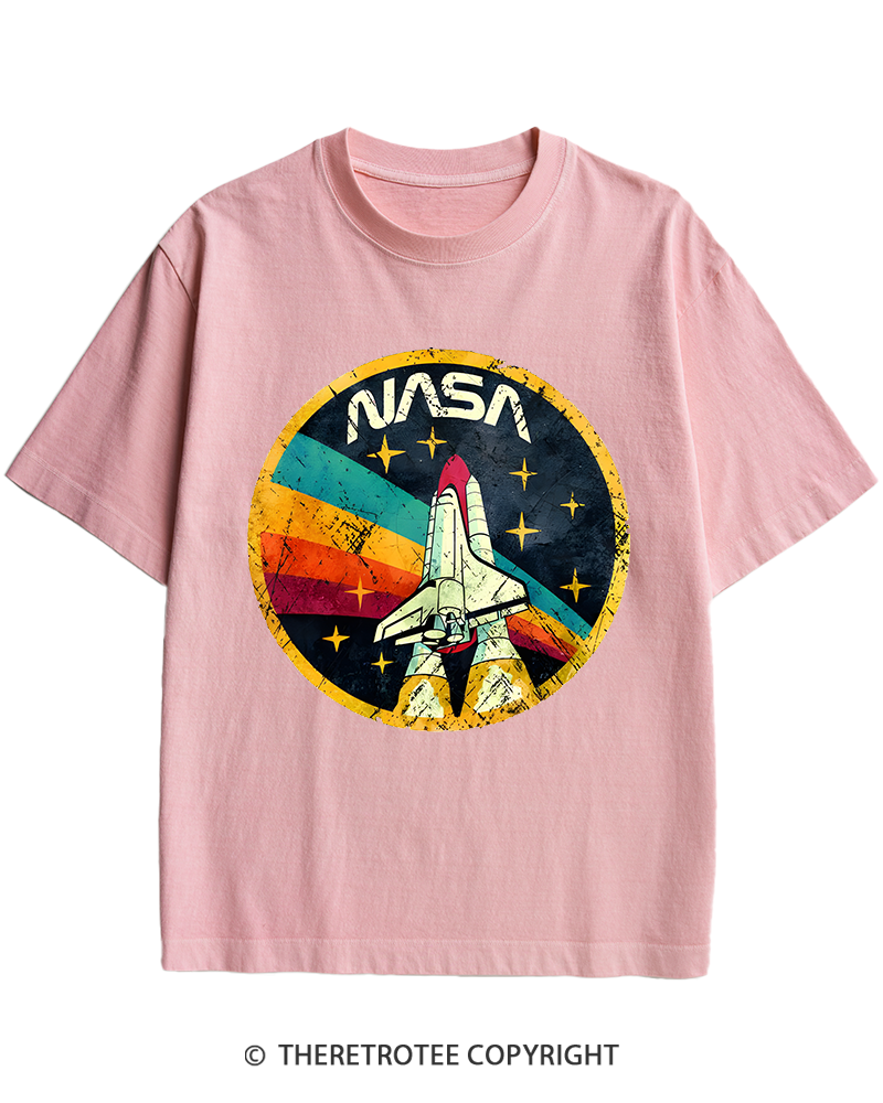 TheRetroTee Orbital Launch Program 1970s Heavy Cotton T-Shirt