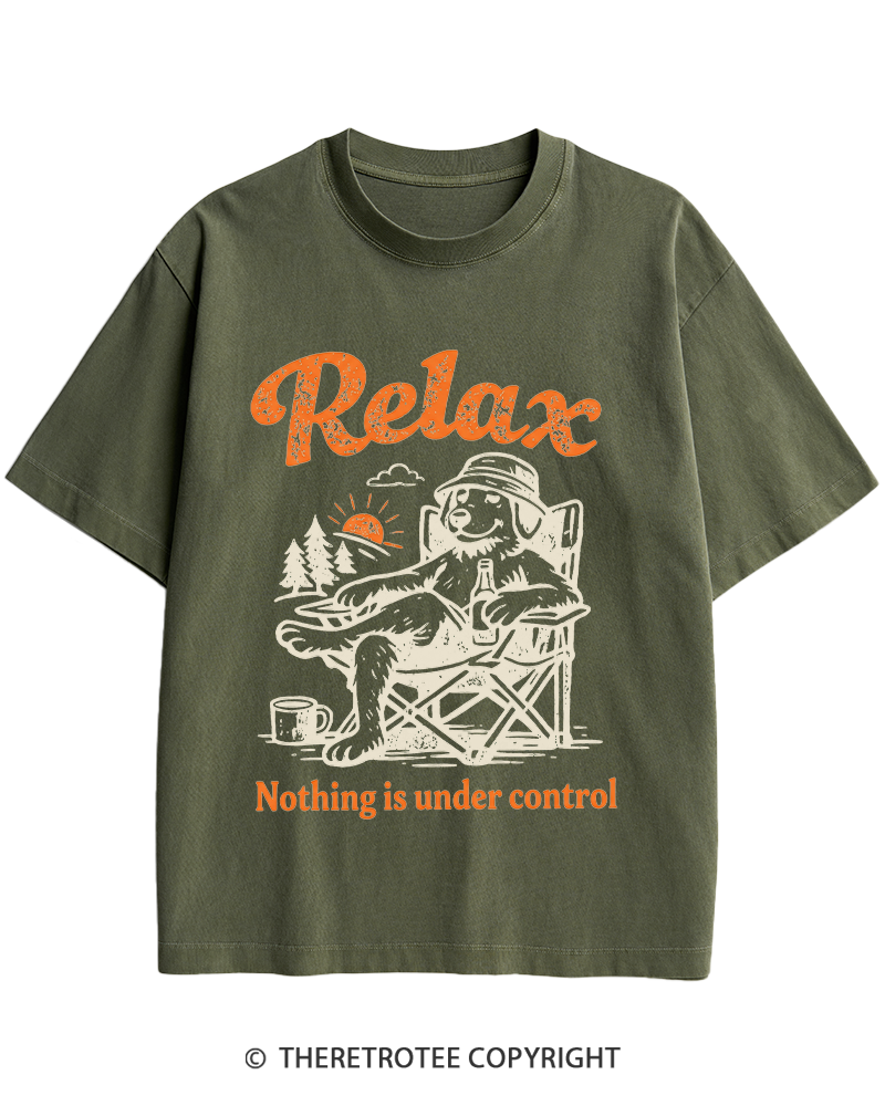 TheRetroTee Nothing Is Under Control 1970s Heavy Cotton T-Shirt