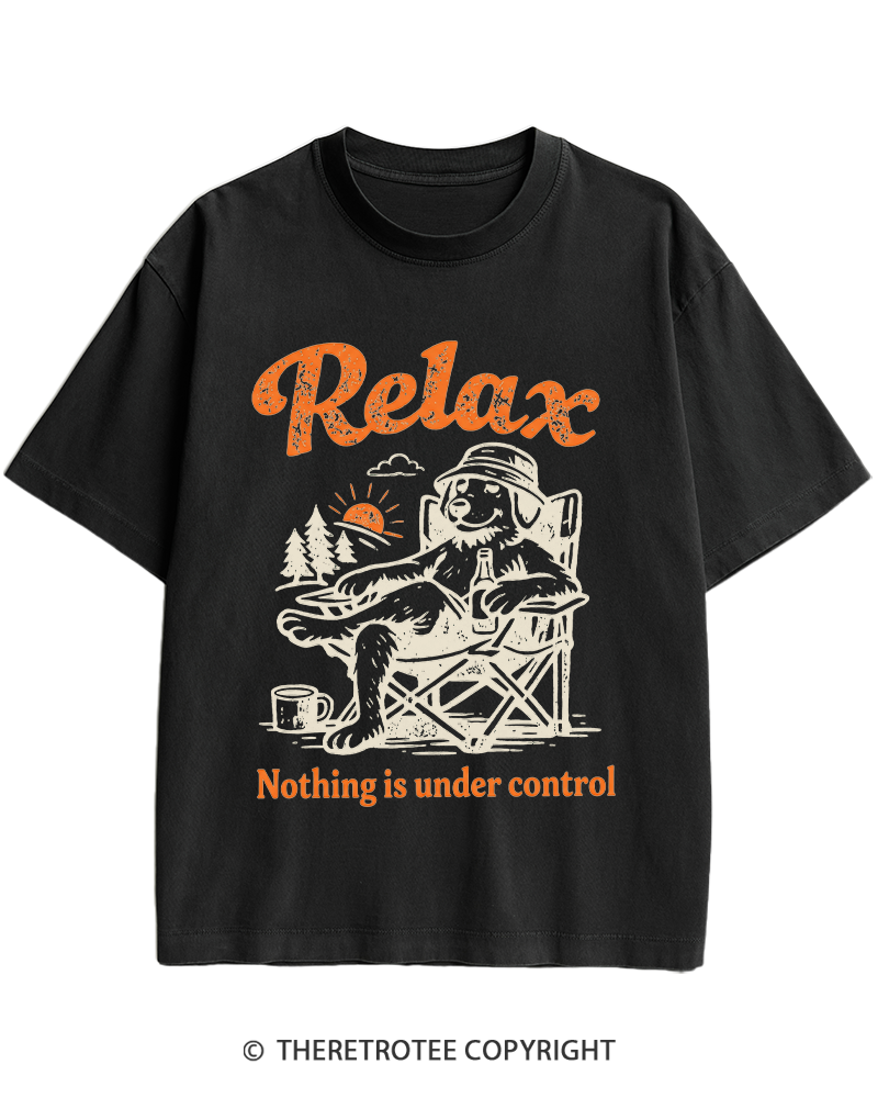 TheRetroTee Nothing Is Under Control 1970s Heavy Cotton T-Shirt