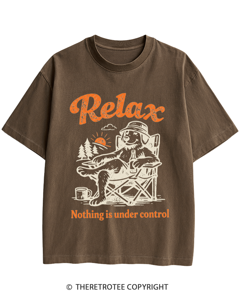 TheRetroTee Nothing Is Under Control 1970s Heavy Cotton T-Shirt