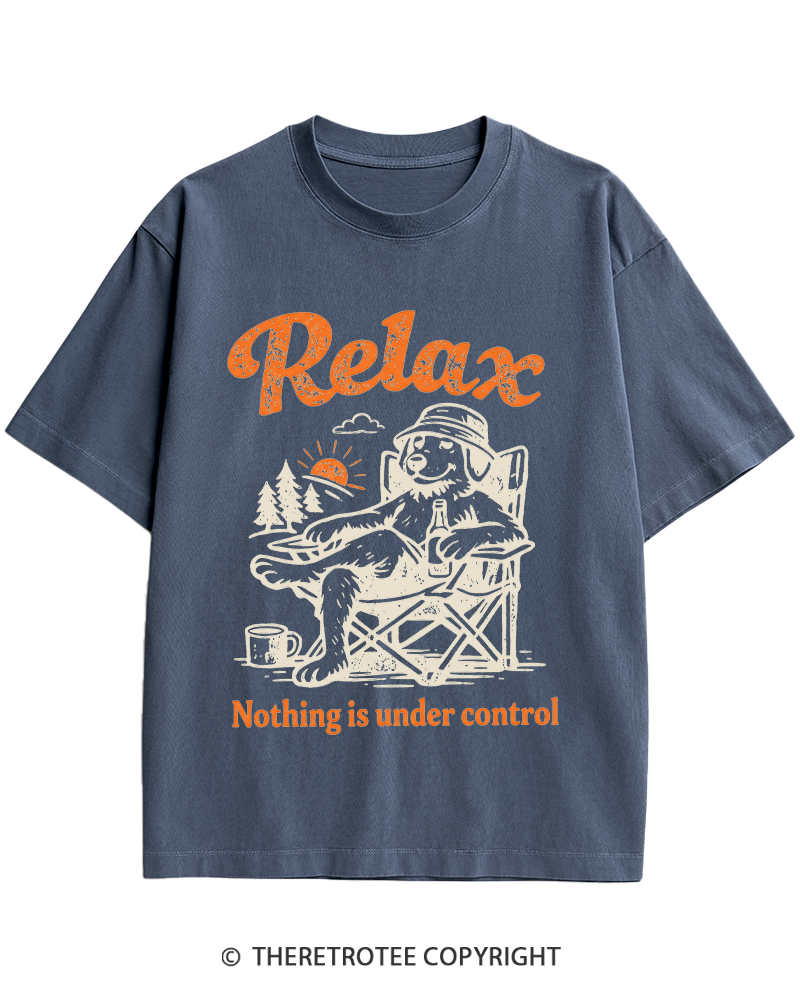 TheRetroTee Nothing Is Under Control 1970s Heavy Cotton T-Shirt