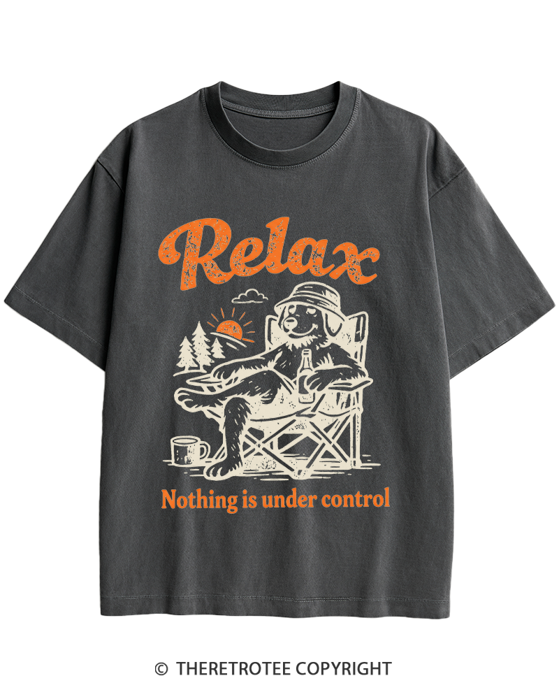 TheRetroTee Nothing Is Under Control 1970s Heavy Cotton T-Shirt
