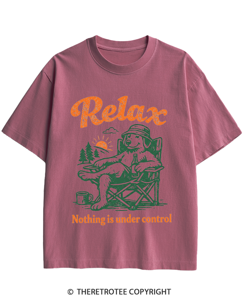 TheRetroTee Nothing Is Under Control 1970s Heavy Cotton T-Shirt