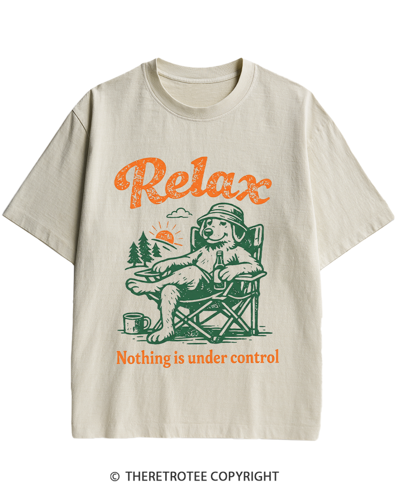 TheRetroTee Nothing Is Under Control 1970s Heavy Cotton T-Shirt