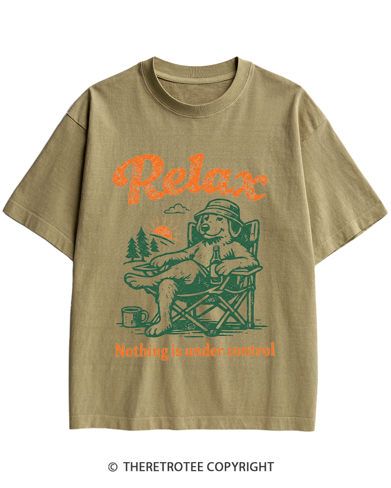 TheRetroTee Nothing Is Under Control 1970s Heavy Cotton T-Shirt