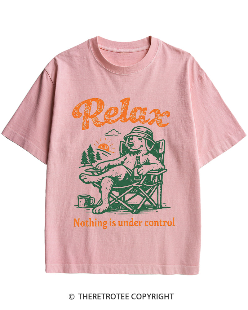 TheRetroTee Nothing Is Under Control 1970s Heavy Cotton T-Shirt