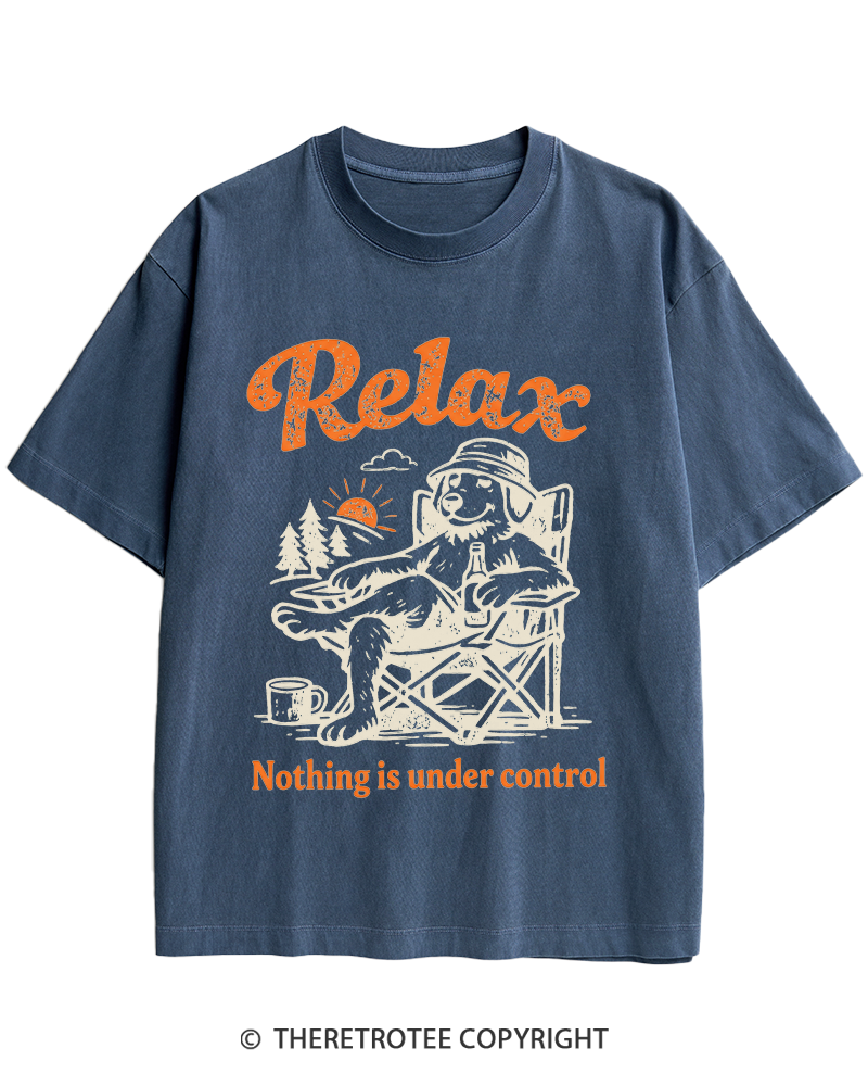 TheRetroTee Nothing Is Under Control 1970s Heavy Cotton T-Shirt