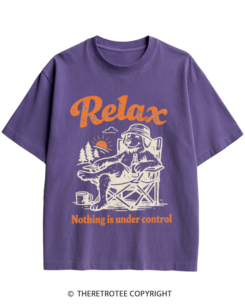 TheRetroTee Nothing Is Under Control 1970s Heavy Cotton T-Shirt
