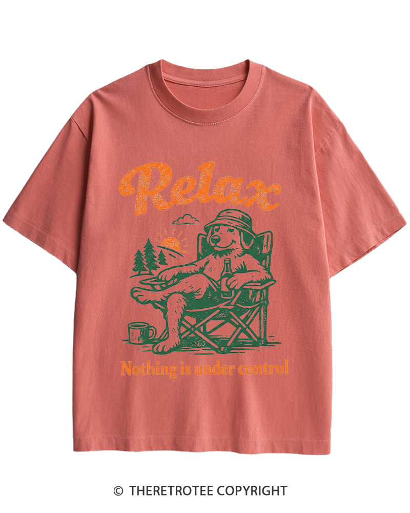 TheRetroTee Nothing Is Under Control 1970s Heavy Cotton T-Shirt