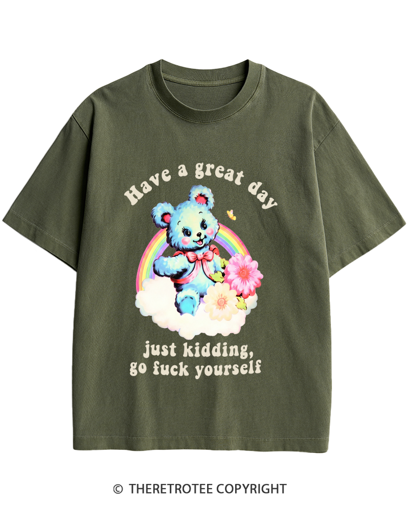 TheRetroTee Have a Great Day 1970s Heavy Cotton T-Shirt