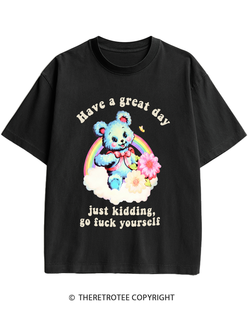 TheRetroTee Have a Great Day 1970s Heavy Cotton T-Shirt