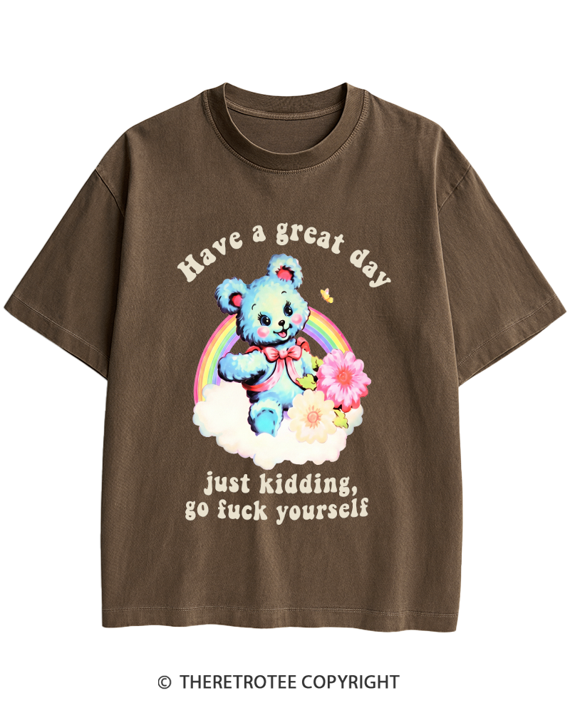 TheRetroTee Have a Great Day 1970s Heavy Cotton T-Shirt