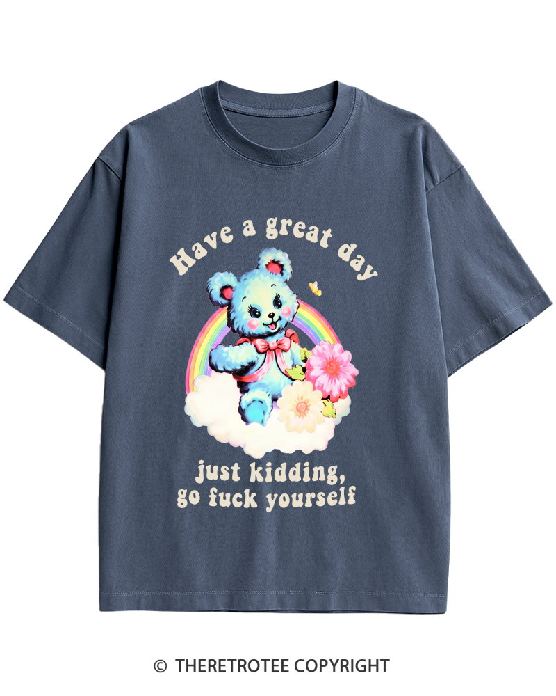 TheRetroTee Have a Great Day 1970s Heavy Cotton T-Shirt