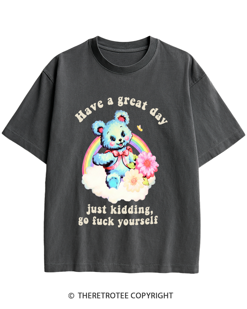 TheRetroTee Have a Great Day 1970s Heavy Cotton T-Shirt