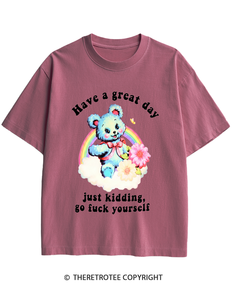 TheRetroTee Have a Great Day 1970s Heavy Cotton T-Shirt
