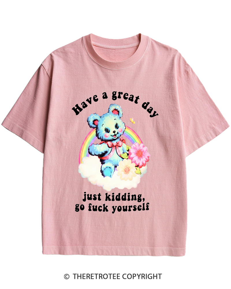 TheRetroTee Have a Great Day 1970s Heavy Cotton T-Shirt