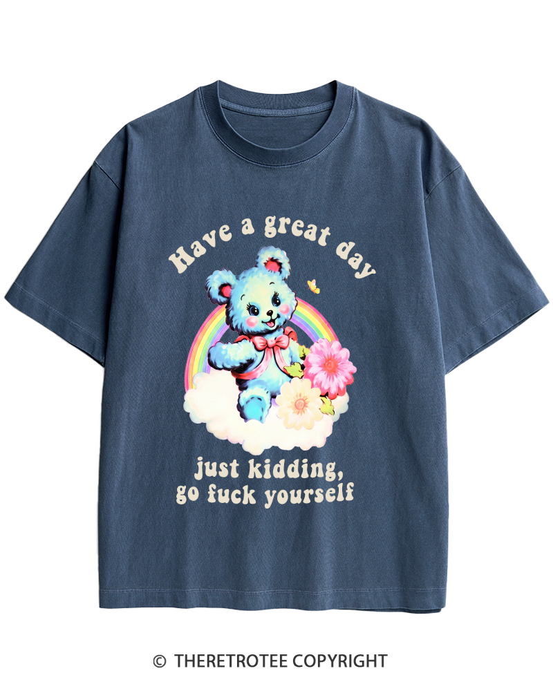 TheRetroTee Have a Great Day 1970s Heavy Cotton T-Shirt