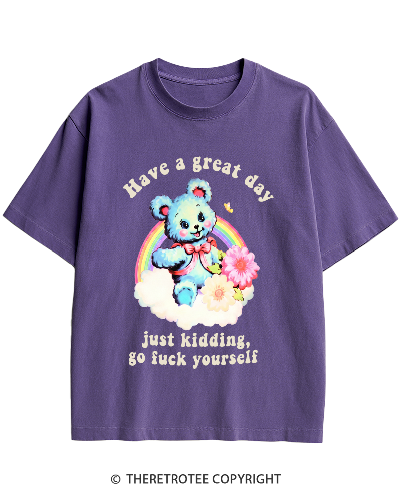 TheRetroTee Have a Great Day 1970s Heavy Cotton T-Shirt