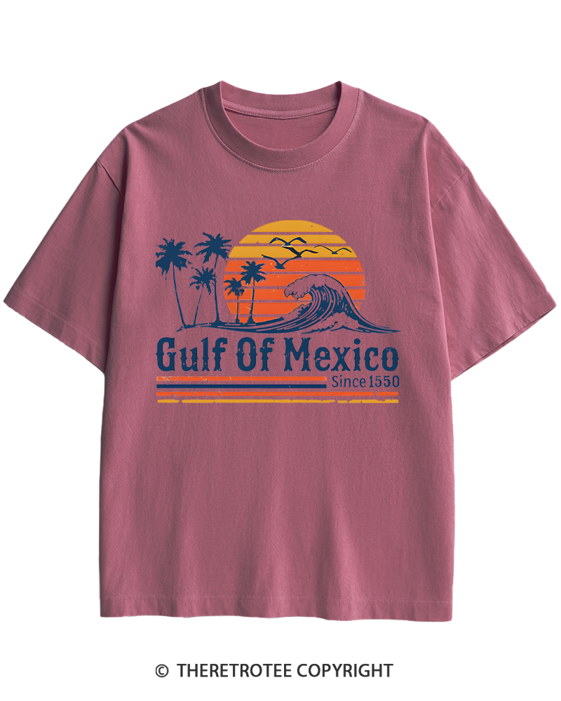 TheRetroTee Gulf Of Mexico 1970s Heavy Cotton T-Shirt