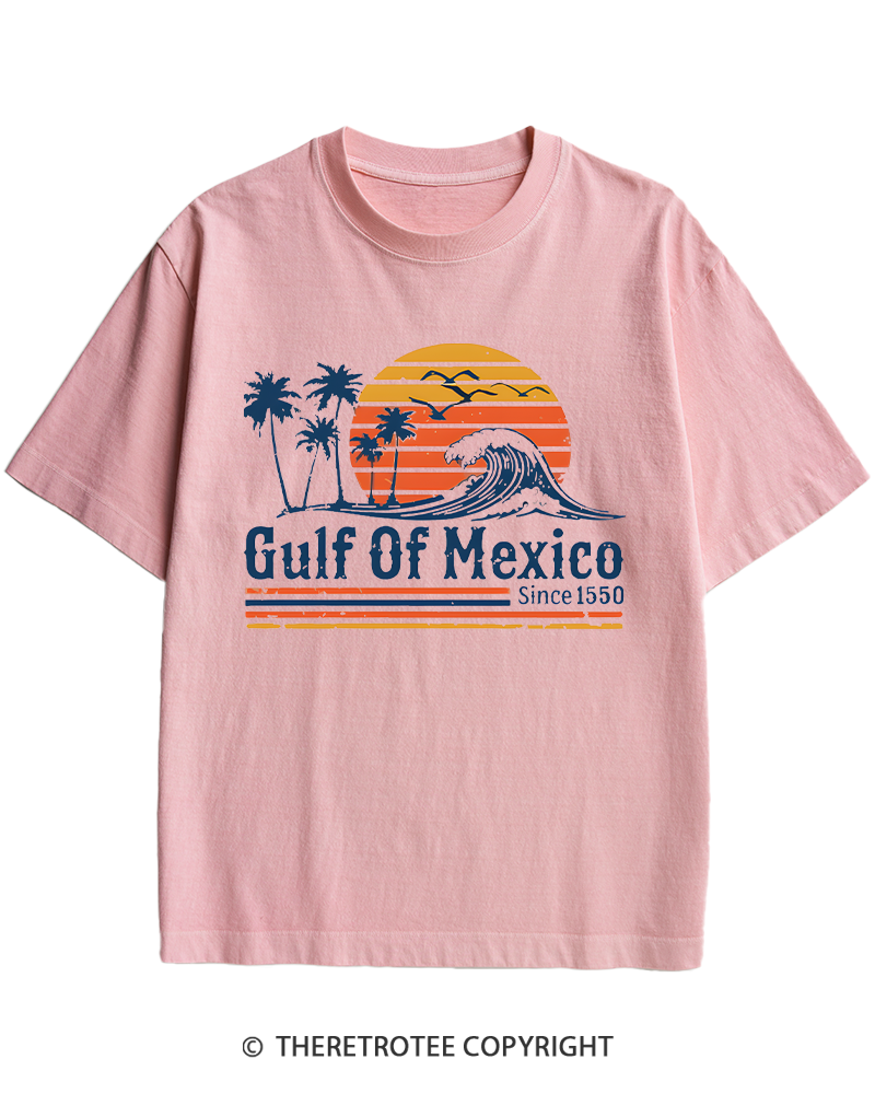 TheRetroTee Gulf Of Mexico 1970s Heavy Cotton T-Shirt
