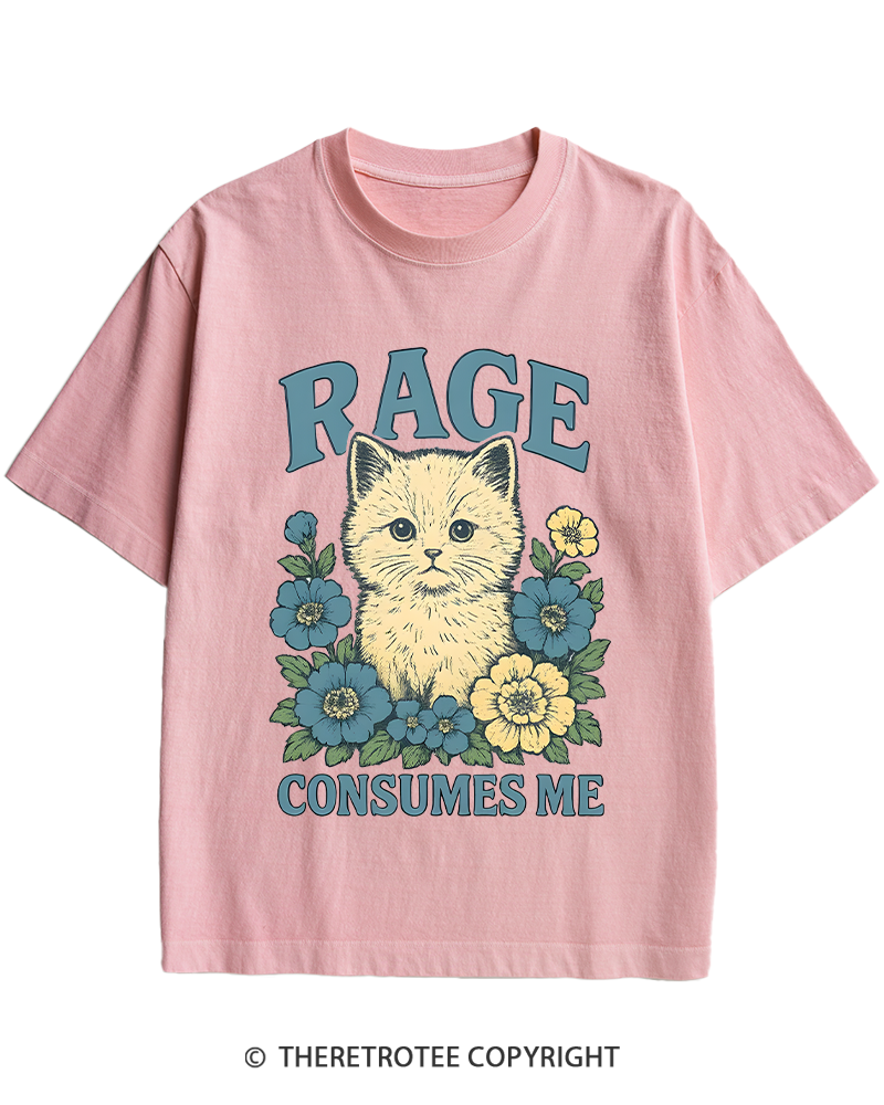 TheRetroTee Cat Meme 1970s Heavy Cotton T-Shirt