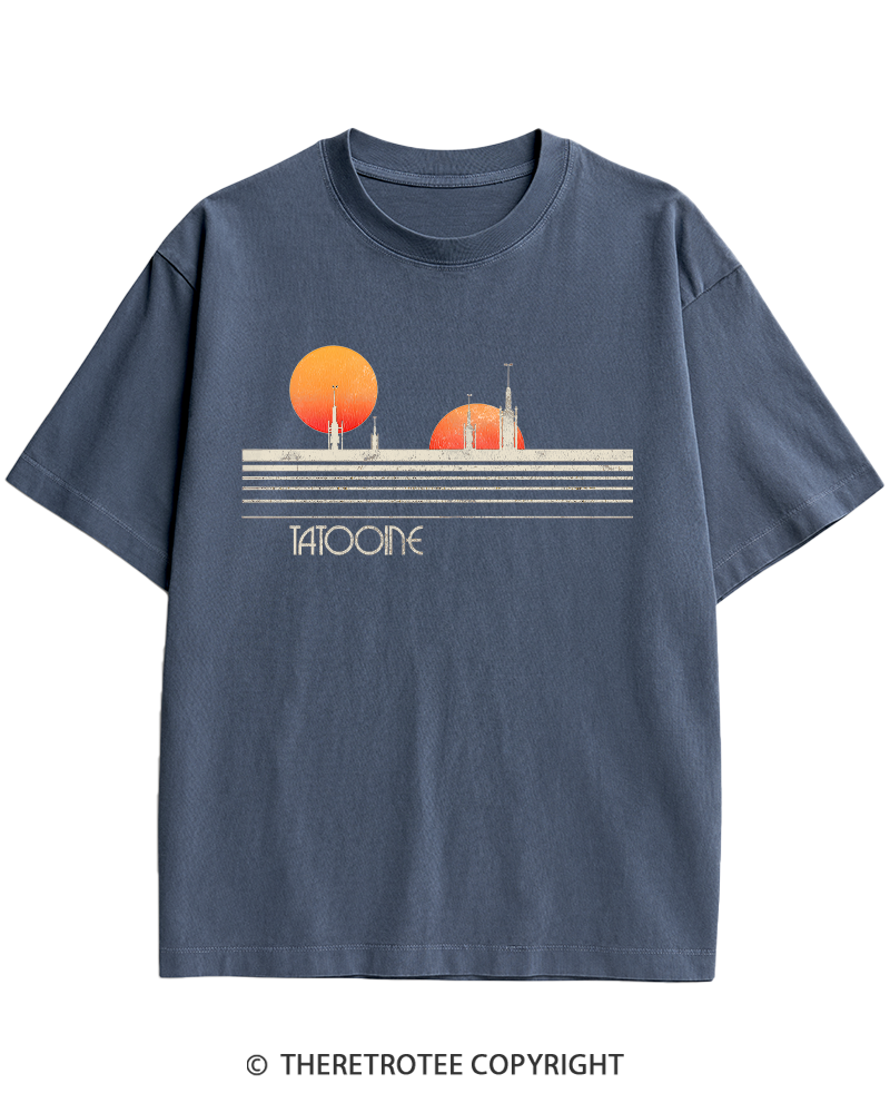 TheRetroTee Galaxy 1980s Heavy Cotton T-Shirt