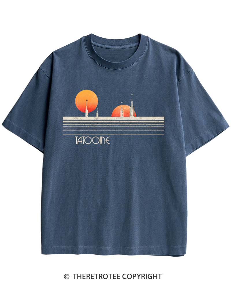 TheRetroTee Galaxy 1980s Heavy Cotton T-Shirt