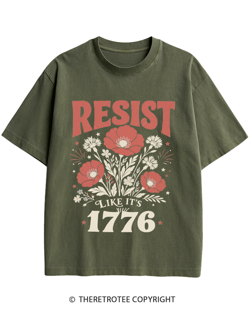 TheRetroTee Resist Like It's 1776 Heavy Cotton T-Shirt