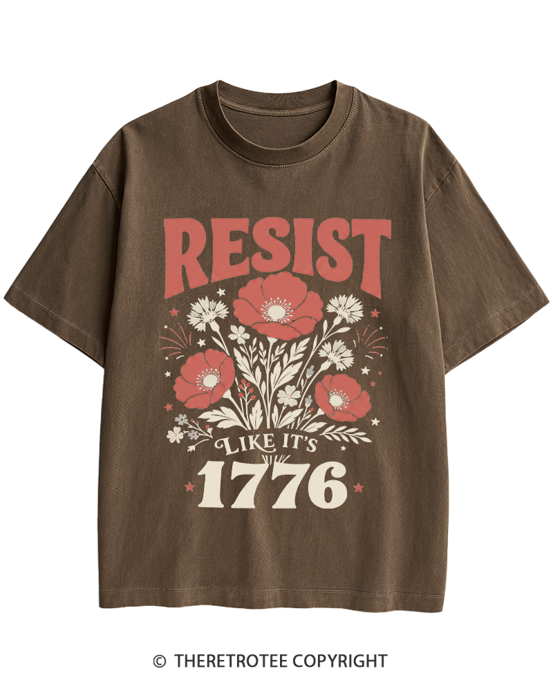 TheRetroTee Resist Like It's 1776 Heavy Cotton T-Shirt