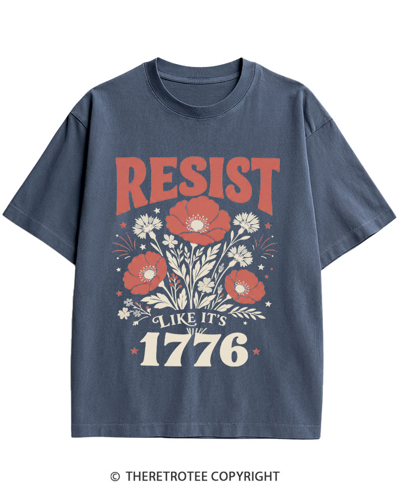 TheRetroTee Resist Like It's 1776 Heavy Cotton T-Shirt