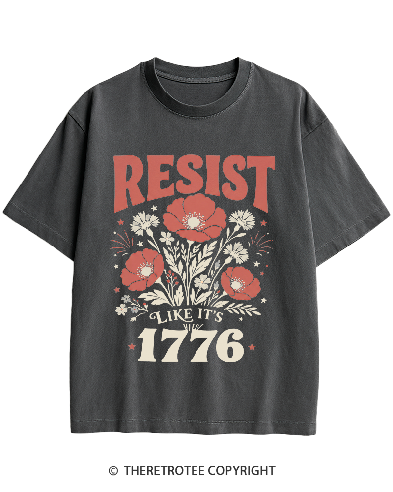 TheRetroTee Resist Like It's 1776 Heavy Cotton T-Shirt
