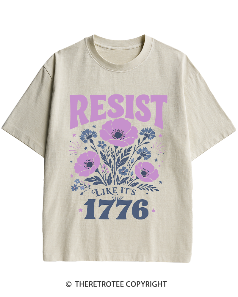 TheRetroTee Resist Like It's 1776 Heavy Cotton T-Shirt